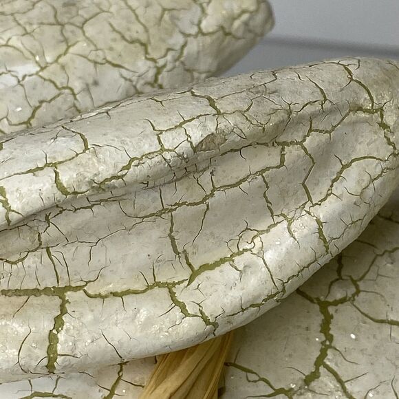 Farmhouse Easter Bunny Rabbit Figure White Antique Crackle Finish Spring Decor - Picture 10 of 12